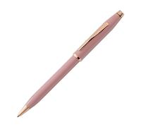 Cross Century II Stylo à bille, bâtonnets M, couleur d'écriture : noir, avec boîte cadeau de qualité supérieure, rose fumé/or rose