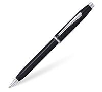 CROSS Century II - Stylo bille rechargeable - Laque noire avec attributs plaqués rhodium - Écrin classique et recharge incluse