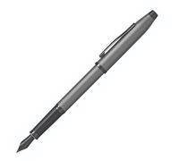Cross Century II Stylo-plume M - Couleur d'écriture : noir - Avec emballage cadeau de qualité supérieure - Gris métal