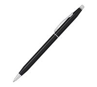 CROSS Classic Century Laqué Noir - Stylo bille rechargeable - Pointe fine - Avec attributs plaqués or 23 carats - Écrin classique
