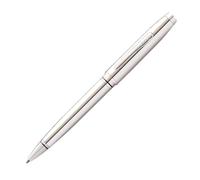CROSS Coventry AT0662-7 Stylo à bille rechargeable en métal avec pointe conique Signature Pointe moyenne Coffret cadeau Premium et cartouche noire, 1 pièce, chrome poli