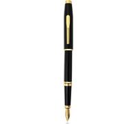CROSS Coventry Stylo plume à pointe fine laquée noire avec pointe fine dorée