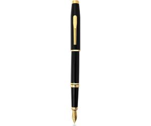 CROSS Coventry Stylo plume à pointe fine laquée noire avec pointe fine dorée