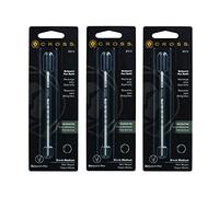 Cross Lot de 3 recharges pour stylo à bille moyenne Noir