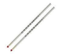 CROSS Recharge 8518-5 bille - Adaptée à tous les stylos-bille rétractables Cross - Pointe moyenne - Encre rouge - Lot de 2