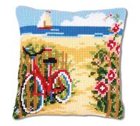Cross Stitch Cushion Kit, At the Beach