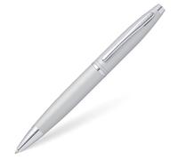 CROSS Stylo à bille Calais en chrome satiné Coffret-cadeau de luxe ; stylo à bille moyenne rechargeable.
