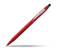 Cross Stylo à Bille Click (Mécanisme à Poussoir, Couleur d'écriture : Noir) Rouge-Métallique