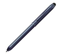 Cross Tech3+ Dark Blue Chemically Etched Engraved Finish w/Dark Blue PVD Appointments Multi Function Pen