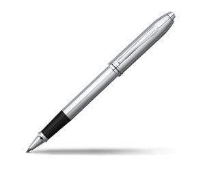 CROSS Townsend chrome poli - Roller noir convertible / stylo rechargeable - Écrin de luxe et recharge roller noire incluse