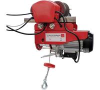 CROSSFER : Treuil électrique à câble avec chariot HDGD-800. Capacité de levage : 400/800 kg. Palan avec châssis. Câble d'acier de 12 mètres. Alimentation : 230V