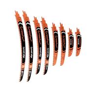 Crosstar Lot de 8 lames de scie sabre à dents japonaises de 6, 9, 30,5 cm, 38,1 cm, 38,1 cm - Lames d'élagage du bois 6TPI pour couper des arbres, couper des branches