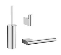 Crosswater MPRO ensemble WC - porte-balai de WC - patère - porte-rouleau de papier toilette - chrome SW916785 / SW916787 / SW916788