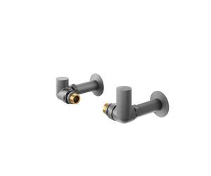 Crosswater MPRO Kit de raccordement radiateur - Gunmetal brossé RADCORNERT