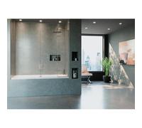 Crosswater Optix 10 Pare-baignoire - 90x150cm - en 2 parties - droite - 180 degrés - Inox brossé OXBDHVC0900R