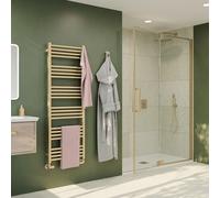 Crosswater Optix 10 Porte de douche - profilé tournant - 90x200cm - laiton brossé OXWPFC0900