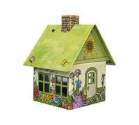Crottendorfer - Encens en métal avec porte-encens - Pour cônes d'encens de taille M - Dimensions : 7,2 x 7,8 x 9,8 cm - Motif : mer de fleurs - Fabriqué en Allemagne