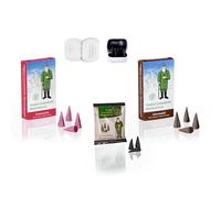 Crottendorfer Räucherkerzen Lot de 2 parfums de l'Avent et de cheminée - 48 pièces - Taille : M - Avec petit paquet d'essai - Encens de Noël (5 pièces) - Fabriqué en Allemagne