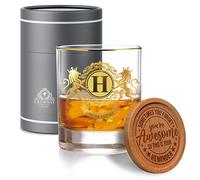 CROWNLY CRYSTAL® Cadeau Homme Verre à Whisky Personnalisé - Idée Cadeau pour Papa, Mariage, Ado Garçon, Retraite, Grand-Père