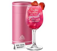 CROWNLY CRYSTAL Verre à Vin Personnalisé Cadeau Parfois Tu Oublies Que Tu Es Génial - Coffret Cadeau 475ml - Idée Cadeau Encouragement Ami Anniversaire Remerciement Collègue Meilleur Ami