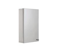 Croydex Carra Armoire Murale de Salle de Bain avec Miroir, Porte Simple Miroir en Acier Inoxydable, poignée chromée pour éviter Les Traces de Doigts, Ouverture à 90°, entièrement assemblée et Toutes
