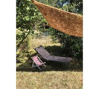 Crozon 4mx4m Voile D'ombrage Carrée Fixe À Suspendre En Fibre De Coco Naturelle, Avec Renforts En Diagonale Et Boucles D'attache Marron