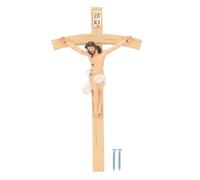 Crucifix - TBEST - Jésus-Christ - Décoration murale - Résine - 21,8 x 12 x 3 cm