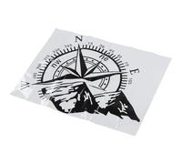 Crumye Autocollants de camping-car, motif montagne, 48 x 34 cm, autocollant décoratif universel pour fenêtre arrière, capot, porte, carrosserie pour camion, SUV, van, camping-car, caravane, remorque