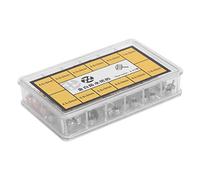 Cryfokt 76 Pièces Boîte à Outils de Remplacement de Couronne de Montre Assortiment de Couronnes de Montre de Haute qualité Outil Pratique Facile à Transporter pour la Réparation de Blanc, Or