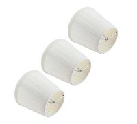 Cryfokt Abat-jour en Tissu à Clipser E14, 3 Pièces, Blanc, Durable, pour la Décoration de la Maison et de L'hôtel KTV, 12x11x8cm