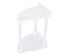 Cryfokt Acrylic 2 Tier Corner Shelf, Space Saving Design | Organisateur de rangement transparent, Adapté à la salle de bain, Polyvalent pour les soins de la peau, Finition acrylique