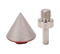 Cryfokt Alésoir biseauté à 60 Degrés avec Revêtement en Diamant pour Carrelage en Céramique, Utilisation en Granit, 1 unité (5/8 à 11 pouces)