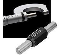 Cryfokt Barre de Tige de Bloc de Calibrage Extérieur Précis de Micromètre D'acier Inoxydable pour la Mesure Standard D'étrier de Micromètre de 25mm (50MM)