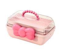 Cryfokt Boîte de Rangement de Bureau à 3 Niveaux, Conteneur D'organisation de Bureau Multi-grilles Transparent de Grande capacité pour Accessoires de Cheveux, Boîte de Rangement de Réception pour