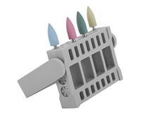 Cryfokt Boîte de Rangement de Forets à 16 Trous pour une Organisation et une Protection Faciles à la Maison ou au Salon, Matière Plastique Durable en Gris ou Rose Rouge (GRAY)