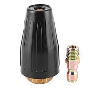 Cryfokt Buse de Nettoyeur Haute Pression Turbo 3600 PSI, Raccord Rapide | Laiton massif, acier inoxydable, Orifice en céramique, Spray rotatif pour le lavage de voiture, nettoyage des surfaces sales