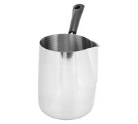 Cryfokt Cafetière Turque en Acier Inoxydable, Cuisinière Durable pour Chauffer le Lait, le Beurre et le Chocolat, avec Poignée en Matériau 304 (350ML)