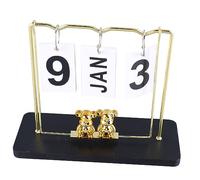 Cryfokt Calendrier Perpétuel Réutilisable avec Motif Petit Ours Décoration de Bureau Amusante et Fonctionnelle pour un Usage Quotidien 1 unité (Balançoire noire)