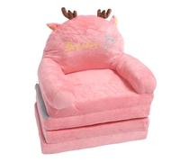 Cryfokt Canapé Pliable pour Enfants, Design de Dessin animé Mignon, Sièges Multifonctionnels Confortables pour la Maison, en Tissu éponge pour la Maternelle (Pliage en Quatre)