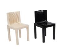 Cryfokt Chaise de Salle à Manger Pliable Lot de 2, PP Beige Noir Moderne | Chaise d\'appoint moderne avec cadre en PP robuste, pour cuisine, bureau, vanité