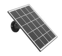Cryfokt Chargeur de Panneau Solaire pour Caméra Monocristallin, Petit et Efficace 3W 5V pour Systèmes Ring et (BLACK)