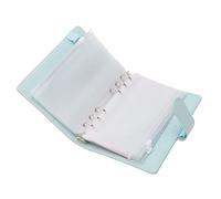 Cryfokt Classeur Budgétaire Durable A6 avec Sacs Transparents à Fermeture éclair et Feuilles Budgétaires pour Organiser Vos Finances en Déplacement (BLUE)