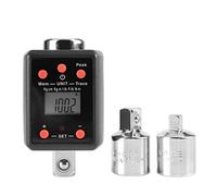 Cryfokt ynamométrique Adaptateur 1/2", 10-200Nm, pour Usage Automobile | Adaptateur de couple numérique avec adaptateurs de douille 1/4\" et 3/8\", modes crête et trace, alarmes LED et audio