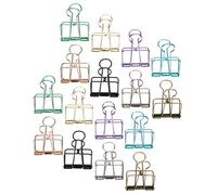 Cryfokt Clips de Reliure Multicolores à Queue D'aronde Creuse, Outil D'organisation pour Documents de Bureau et D'étude, Paquet de 16 Trombones Portables en Fil de Fer, Décor de Bûches (Grande taille)