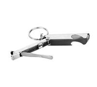 Cryfokt Coupe-ongles Porte-clés Coupe-ongles Ouvre-bouteille 2 en 1 Portable en Acier Inoxydable pour un Usage Quotidien