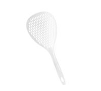 Cryfokt Cuillère D'écumoire en Plastique, Outil de Cuisine Multifonctionnel à Long Manche Résistant aux Hautes Températures pour la Cuisson 1 unité (WHITE)