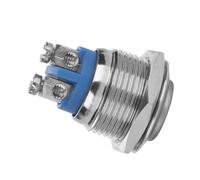Cryfokt Ensemble de Commutateurs à Bouton-poussoir étanches en Métal, pour Relais D'équipement électrique, Contrôle de Circuit de Voiture, 5 Pièces, 16mm, 250V (G Aotou)