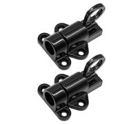 Cryfokt Ensemble de Serrures à Anneau de Traction, Serrure de Porte élégante en Alliage D'aluminium Noir pour la sécurité de la Maison, 2 Serrures Automatiques de Porte de Fenêtre