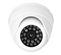 Cryfokt Fausse Caméra de Simulation de Dôme avec Lumière LED, Forme Réaliste, Effraye Efficacement Les Voleurs pour Les Bureaux de Supermarchés, ABS, comme sur l'image