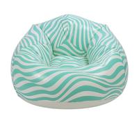 Cryfokt Fauteuil Poire Gonflable, canapé Gonflable Ergonomique en PVC à Motif de Bande Ondulée, Chaise pour Adultes avec Patchs de Réparation pour la Randonnée sur la Pelouse, la Lecture, Le